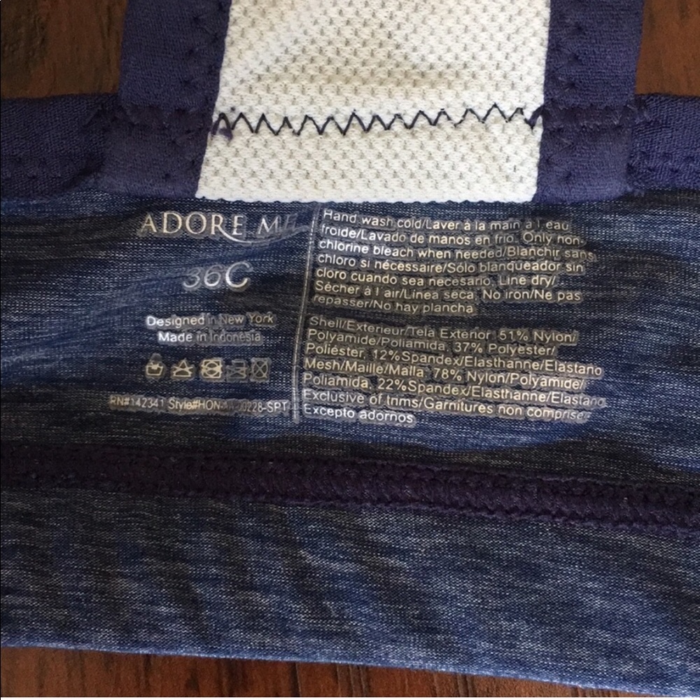 Adore Me Racer Back Bra - Picture 3 of 3